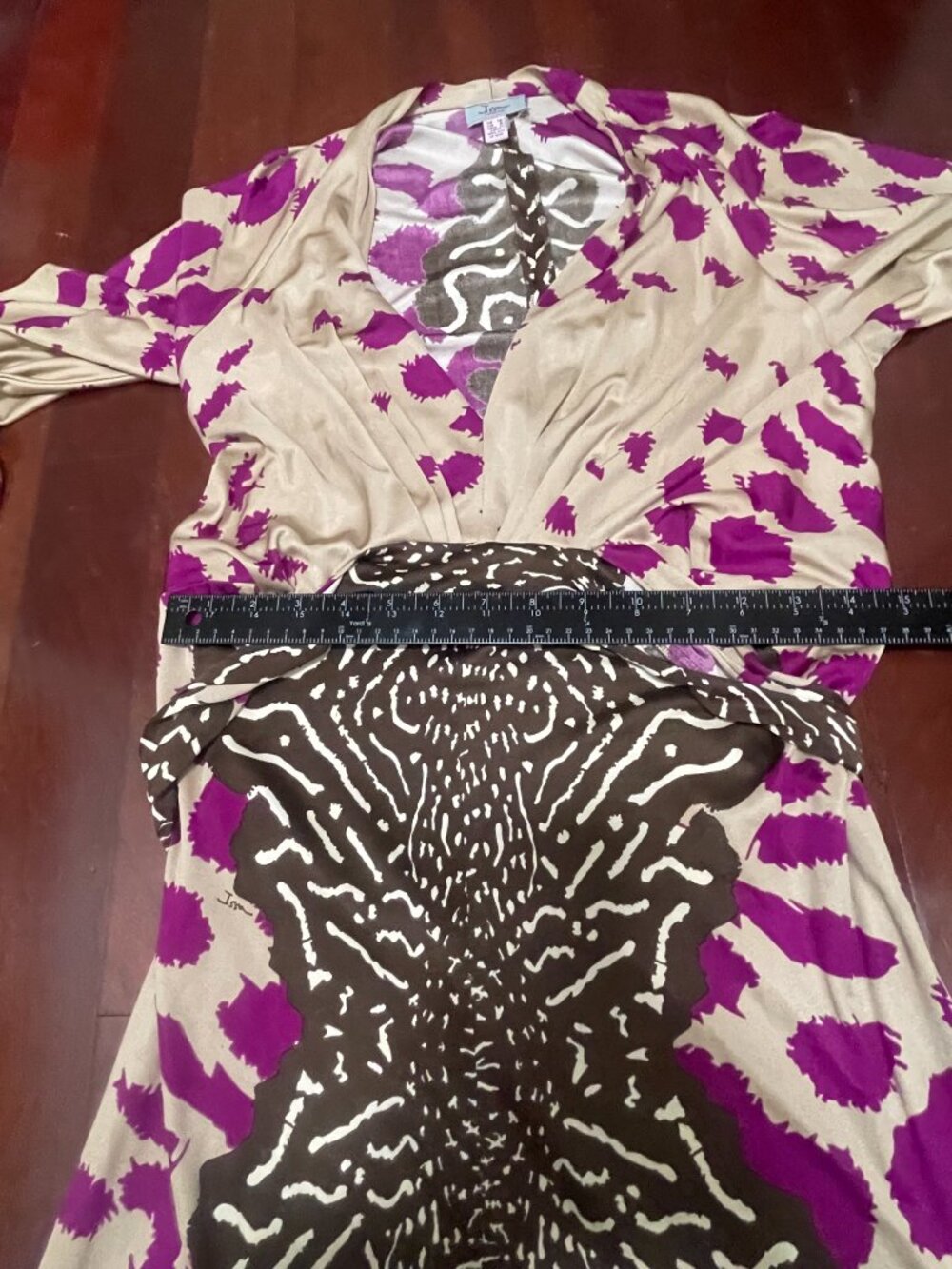 Issa London 100% Silk Abstract Print Wrap Dress US 8 - Picture 7 of 10